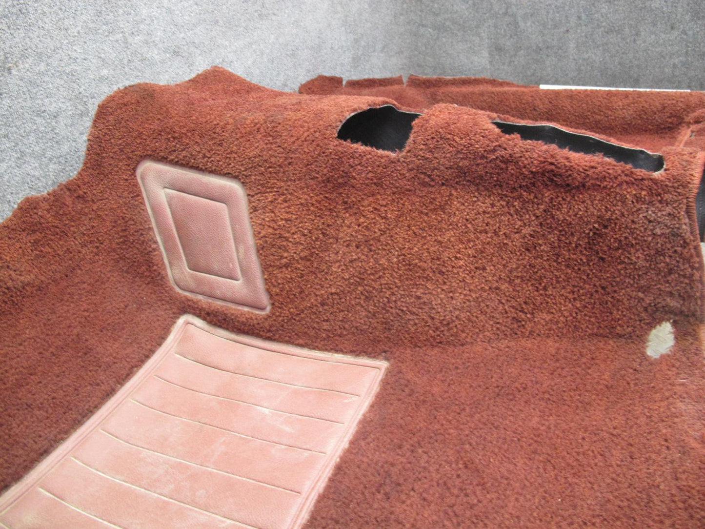 84-85 Mazda RX7 FB Front & Center Interior Floor Carpet Liner Cover Set RED OEM