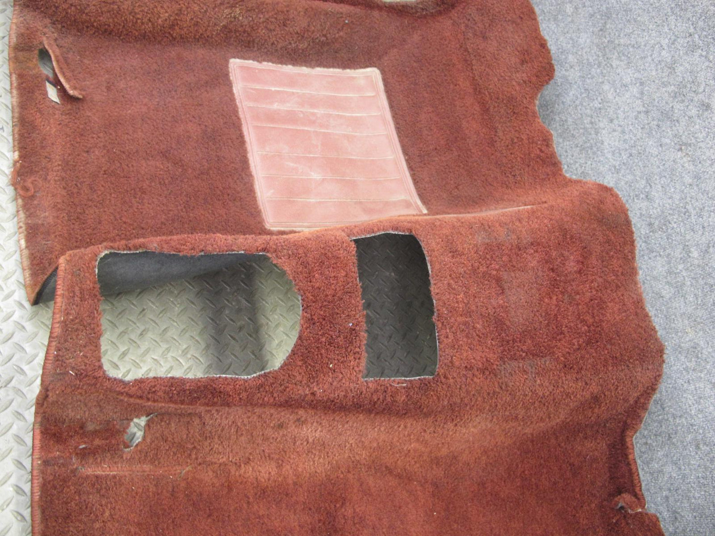 84-85 Mazda RX7 FB Front & Center Interior Floor Carpet Liner Cover Set RED OEM
