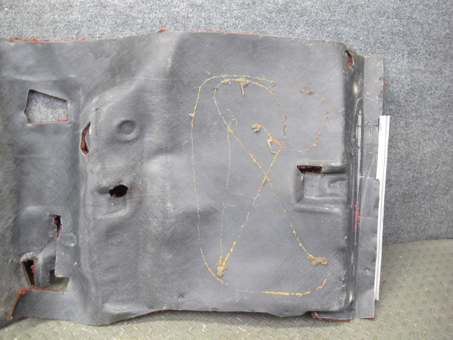 84-85 Mazda RX7 FB Front & Center Interior Floor Carpet Liner Cover Set RED OEM