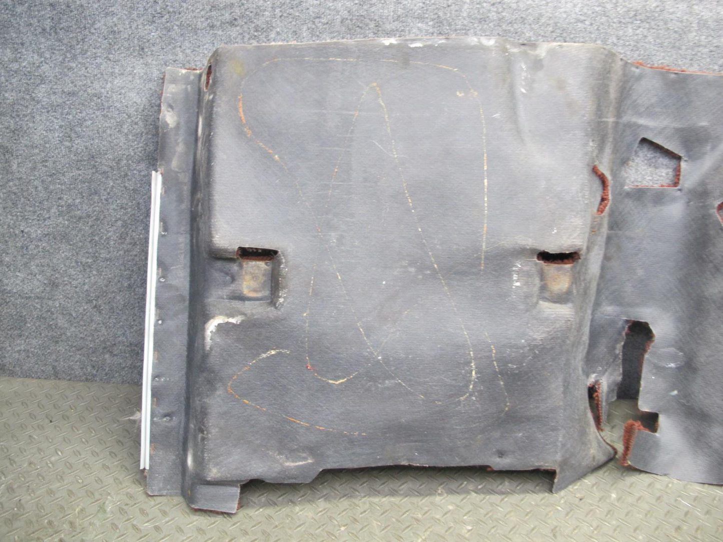 84-85 Mazda RX7 FB Front & Center Interior Floor Carpet Liner Cover Set RED OEM