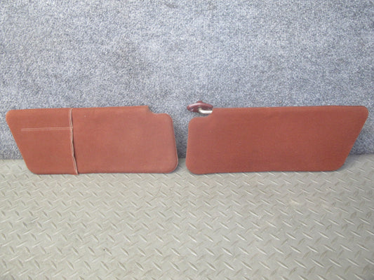84-85 Mazda RX7 FB Set of 2 Front Left & Right Sun Visor RED OEM