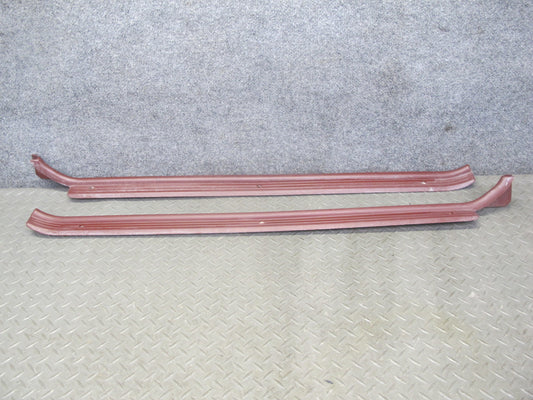 84-85 Mazda RX7 FB Left & Right Door Scuff Sill Plate Trim Cover Set RED OEM