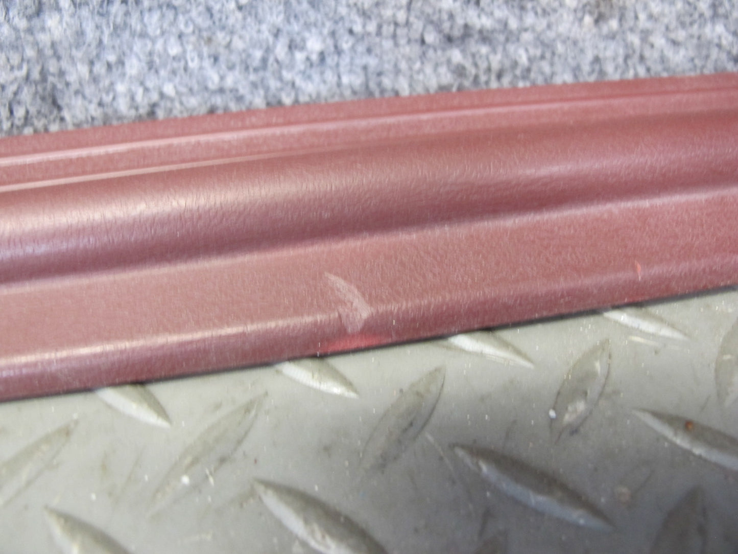 84-85 Mazda RX7 FB Left & Right Door Scuff Sill Plate Trim Cover Set RED OEM