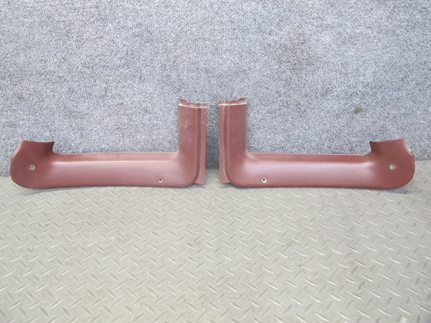 84-85 Mazda RX7 FB Set of 2 Left & Right Interior B Pillar Trim Panel RED OEM