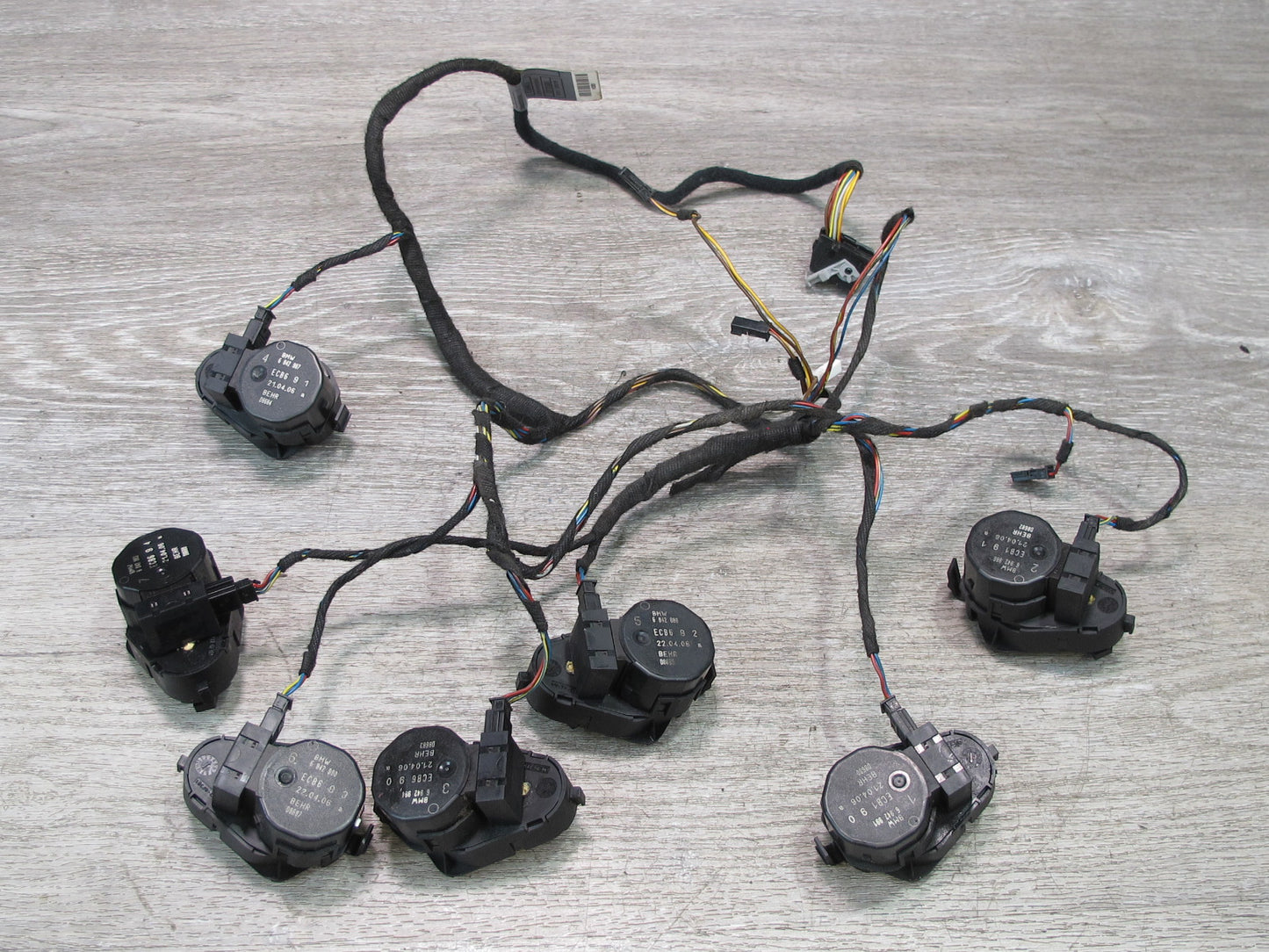 2006-2010 BMW E63 E64 A/C Heater Flap Door Actuator Motor Wiring Set