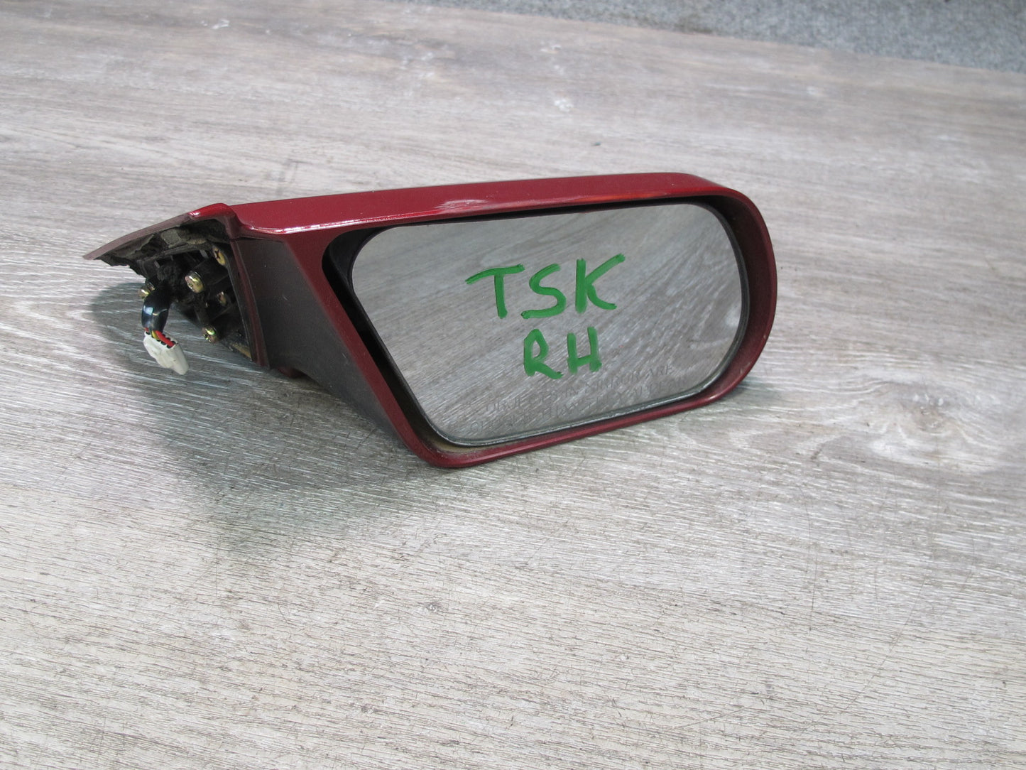 86-88 Toyota Supra MK3 Right Door Side View Exterior Power Mirror RED Pearl OEM
