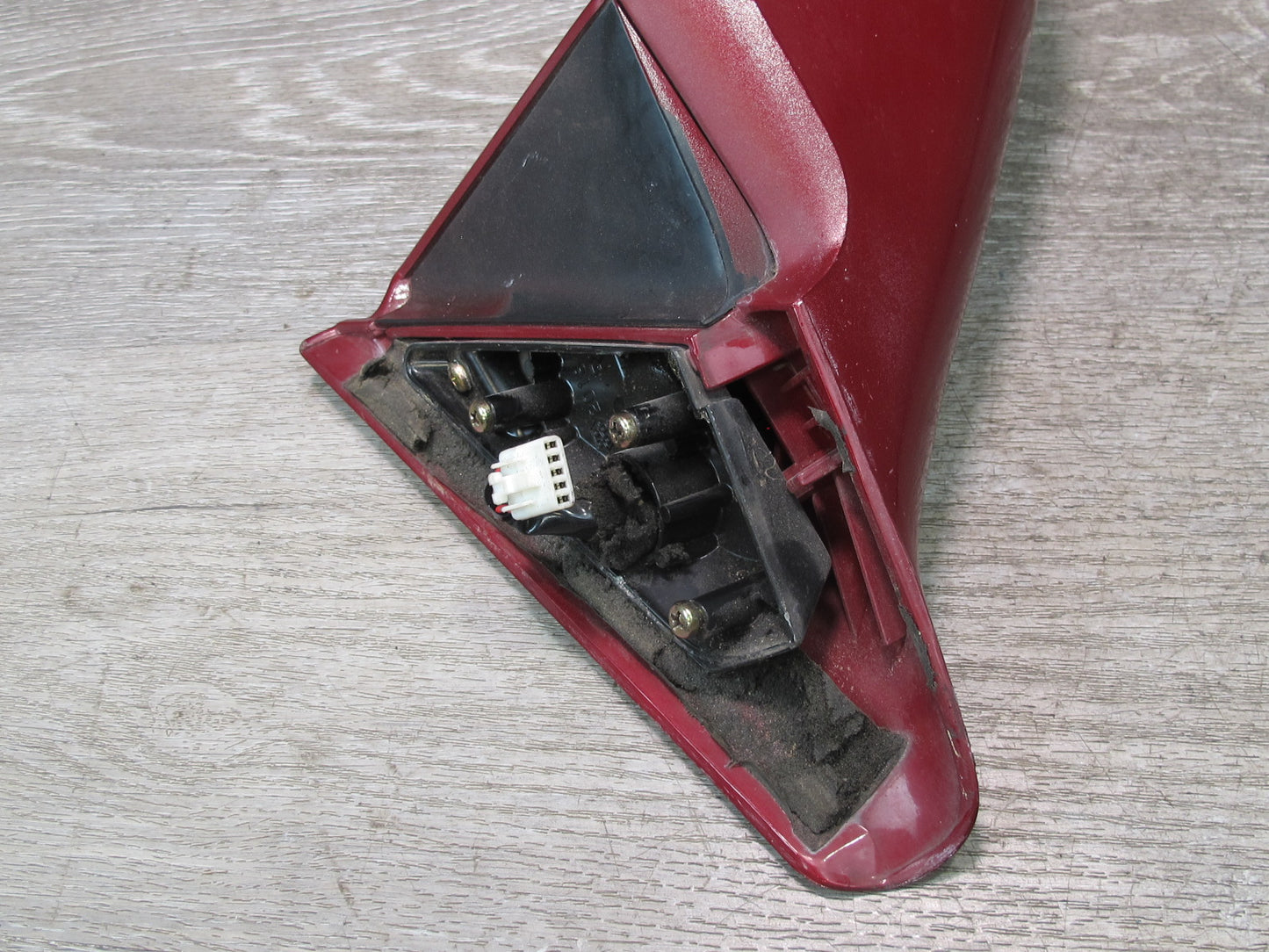 86-88 Toyota Supra MK3 Right Door Side View Exterior Power Mirror RED Pearl OEM