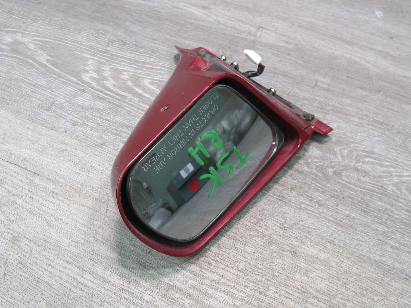 86-88 Toyota Supra MK3 Right Door Side View Exterior Power Mirror RED Pearl OEM