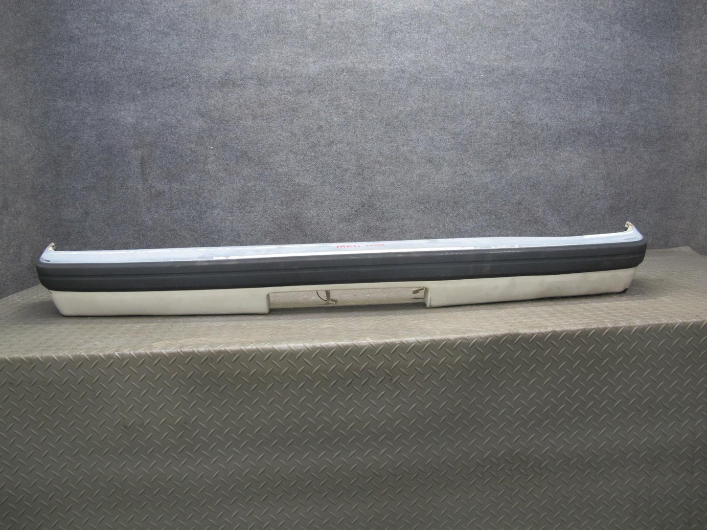 84-85 Mazda RX7 FB Rear Bumper Cover Dover White w Shock Absorber OEM