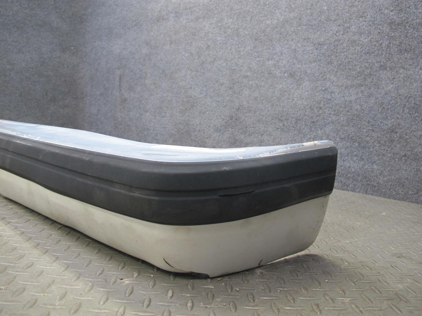 84-85 Mazda RX7 FB Rear Bumper Cover Dover White w Shock Absorber OEM