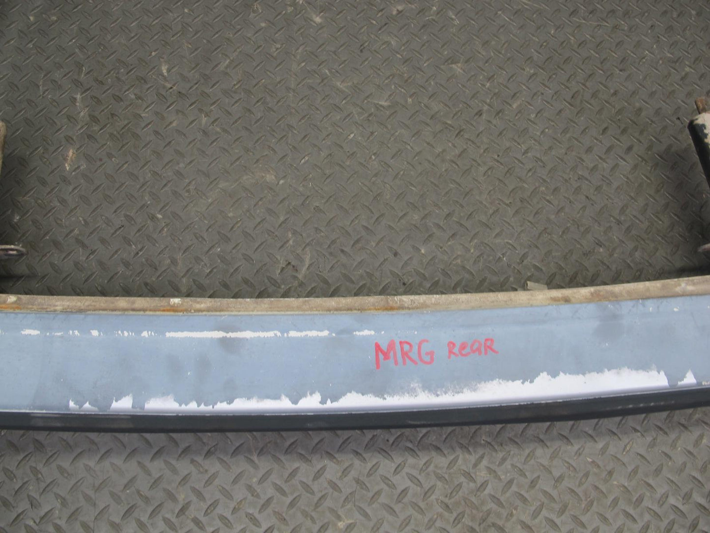 84-85 Mazda RX7 FB Rear Bumper Cover Dover White w Shock Absorber OEM