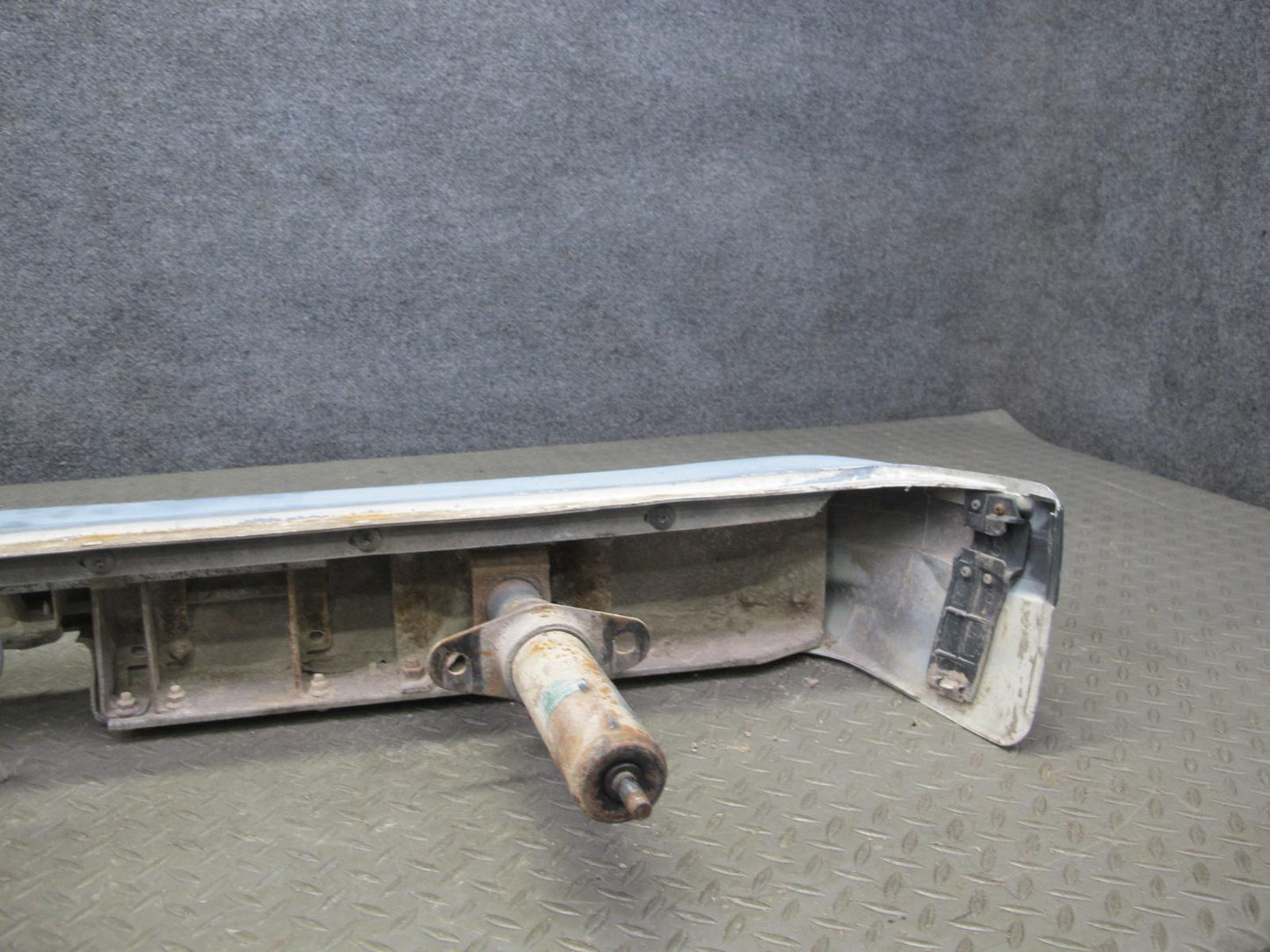 84-85 Mazda RX7 FB Rear Bumper Cover Dover White w Shock Absorber OEM