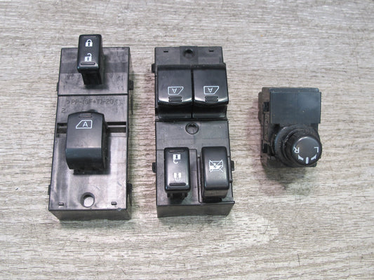 07-09 Nissan 350Z Z33 Left & Right Door Window Switch w Mirror Switch Set OEM