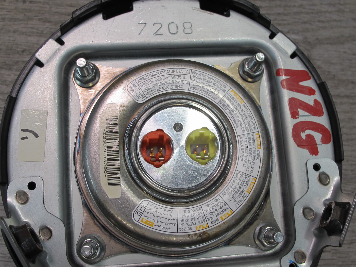 06-09 NISSAN 350Z Z33 FRONT LEFT DRIVER SIDE STEERING WHEEL SRS AIRBAG OEM