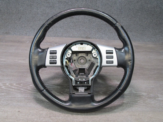 07-09 Nissan 350Z Z33 Conv Multifunction Leather Steering w Cruise Black OEM