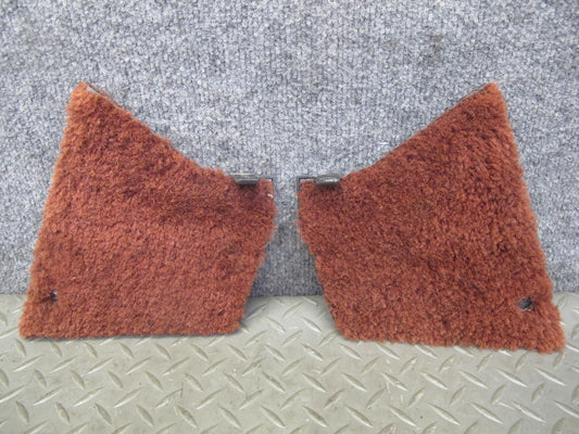 84-85 Mazda RX7 FB Front Left & Right Center Console Lower Knee Trim Set RED OEM