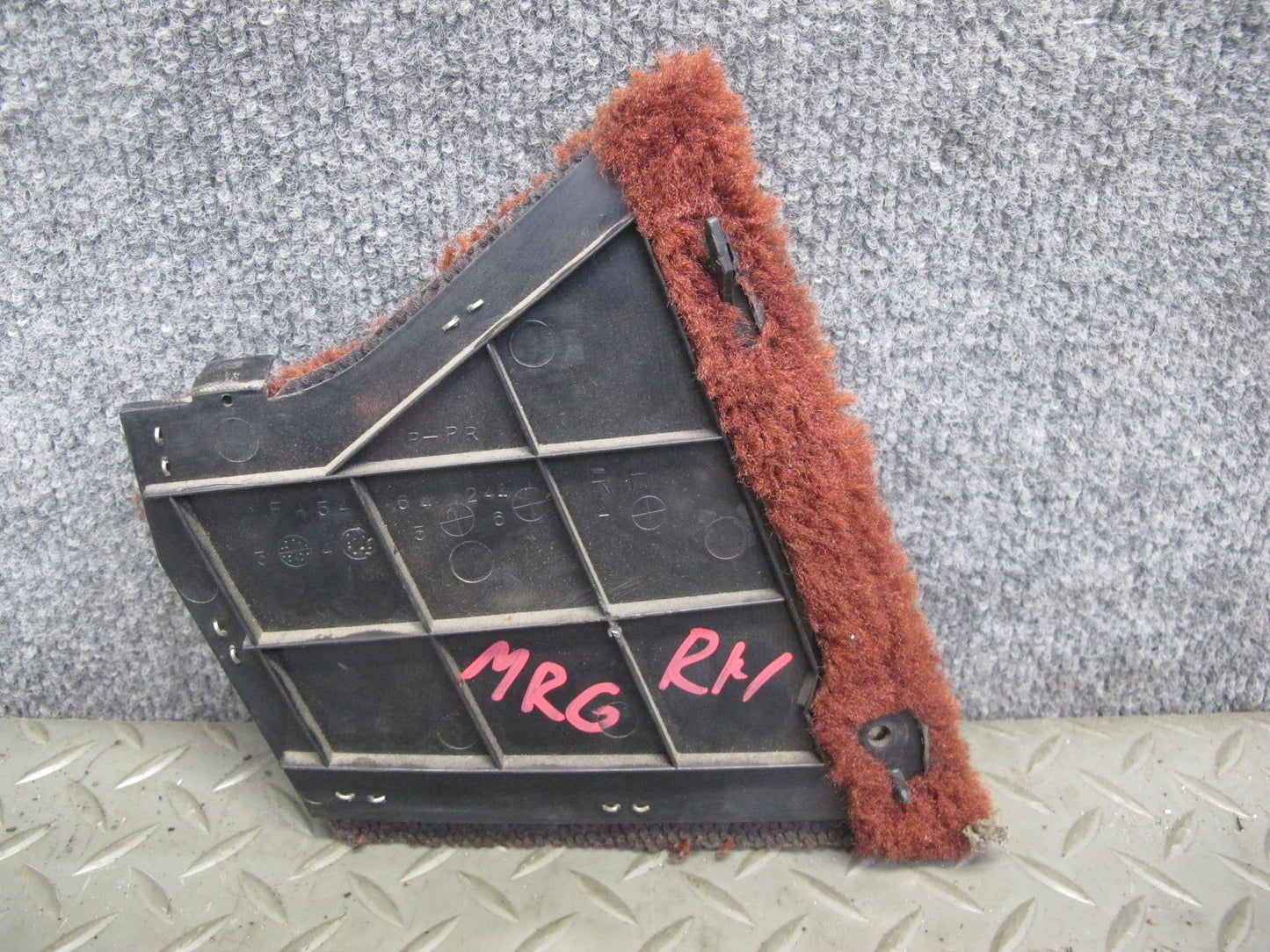 84-85 Mazda RX7 FB Front Left & Right Center Console Lower Knee Trim Set RED OEM