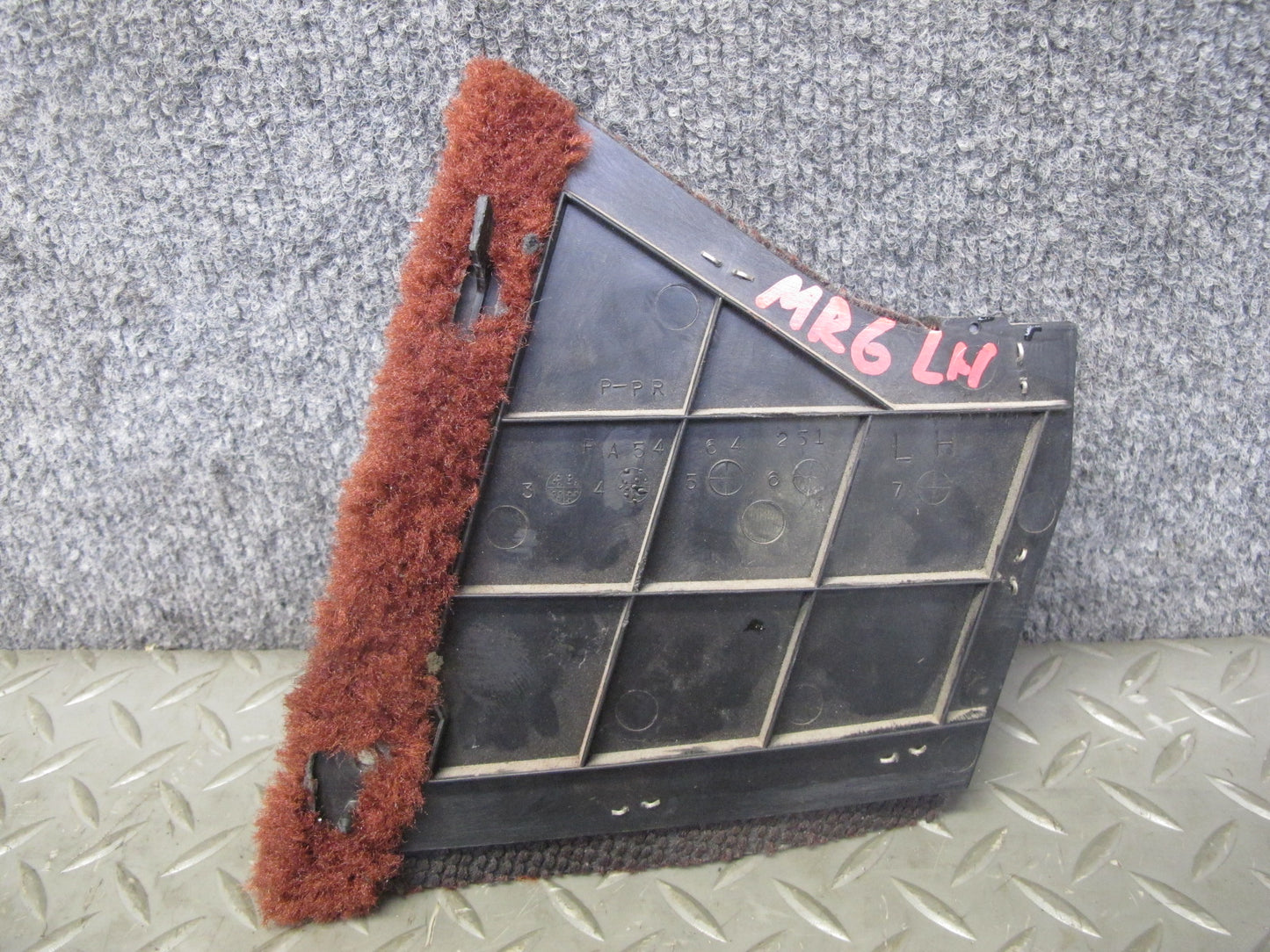 84-85 Mazda RX7 FB Front Left & Right Center Console Lower Knee Trim Set RED OEM