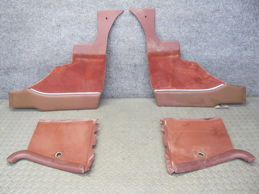 84-85 Mazda RX7 FB Set of 4 Upper & Lower B Pillar Trim Panel Cover RED OEM