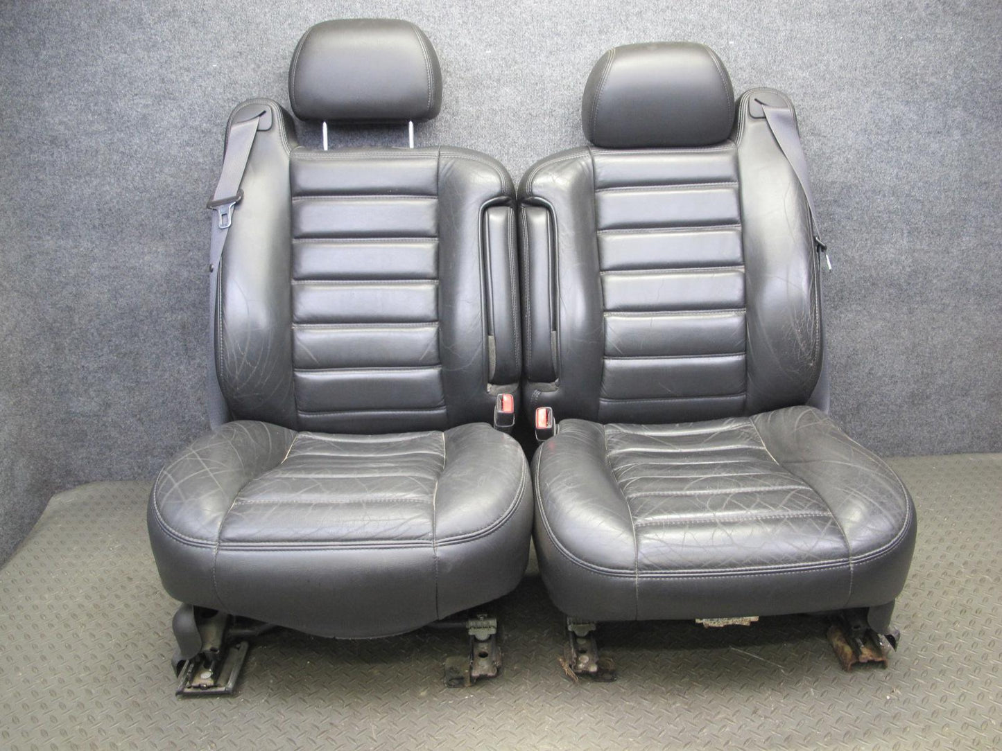 2005-2007 Hummer H2 SUT Front & Rear Left Right Side Leather Black Seat Set