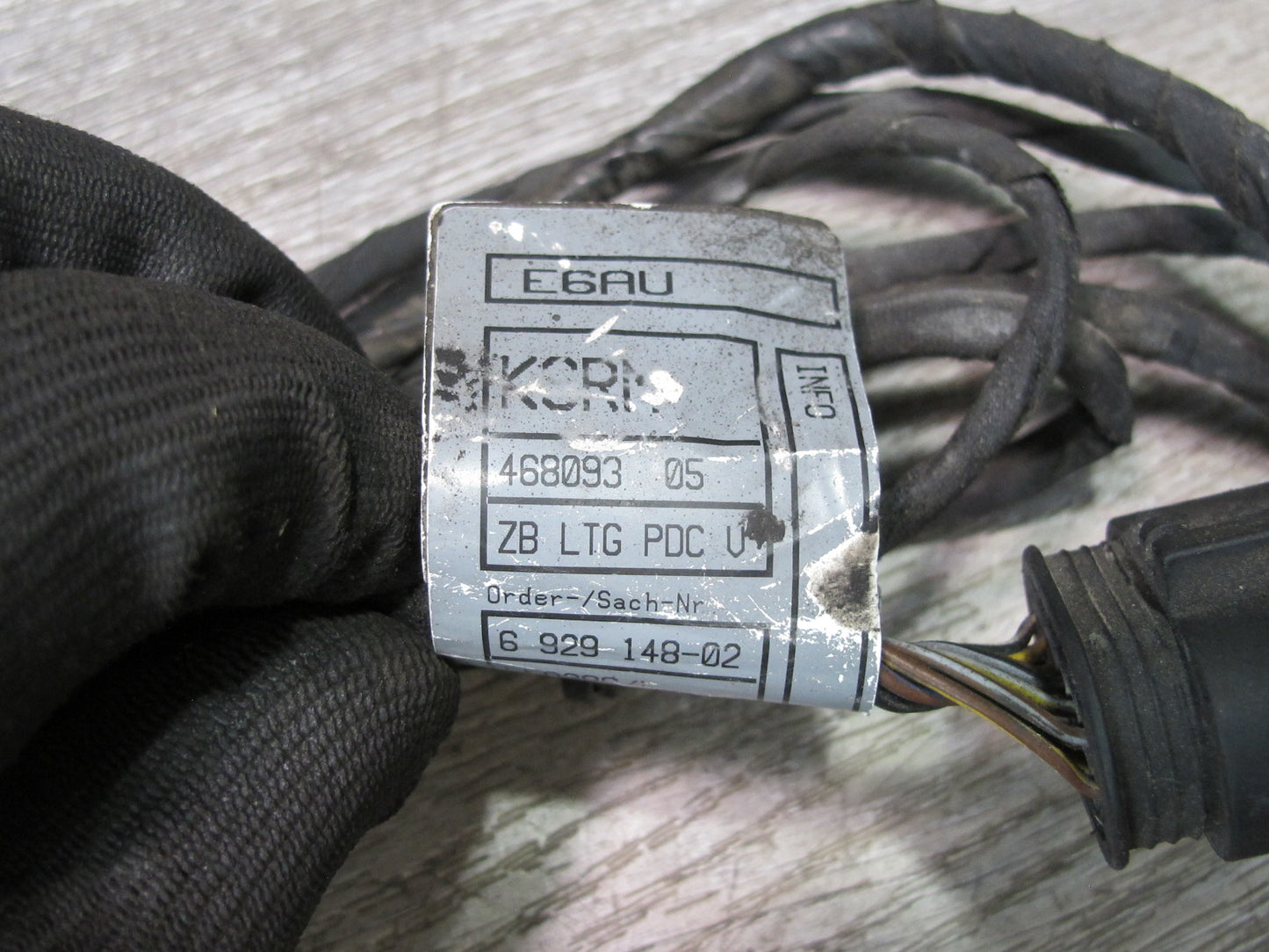 2006-2010 BMW E63 E64 Front Bumper PDC Parking Distance Sensor Wiring Set