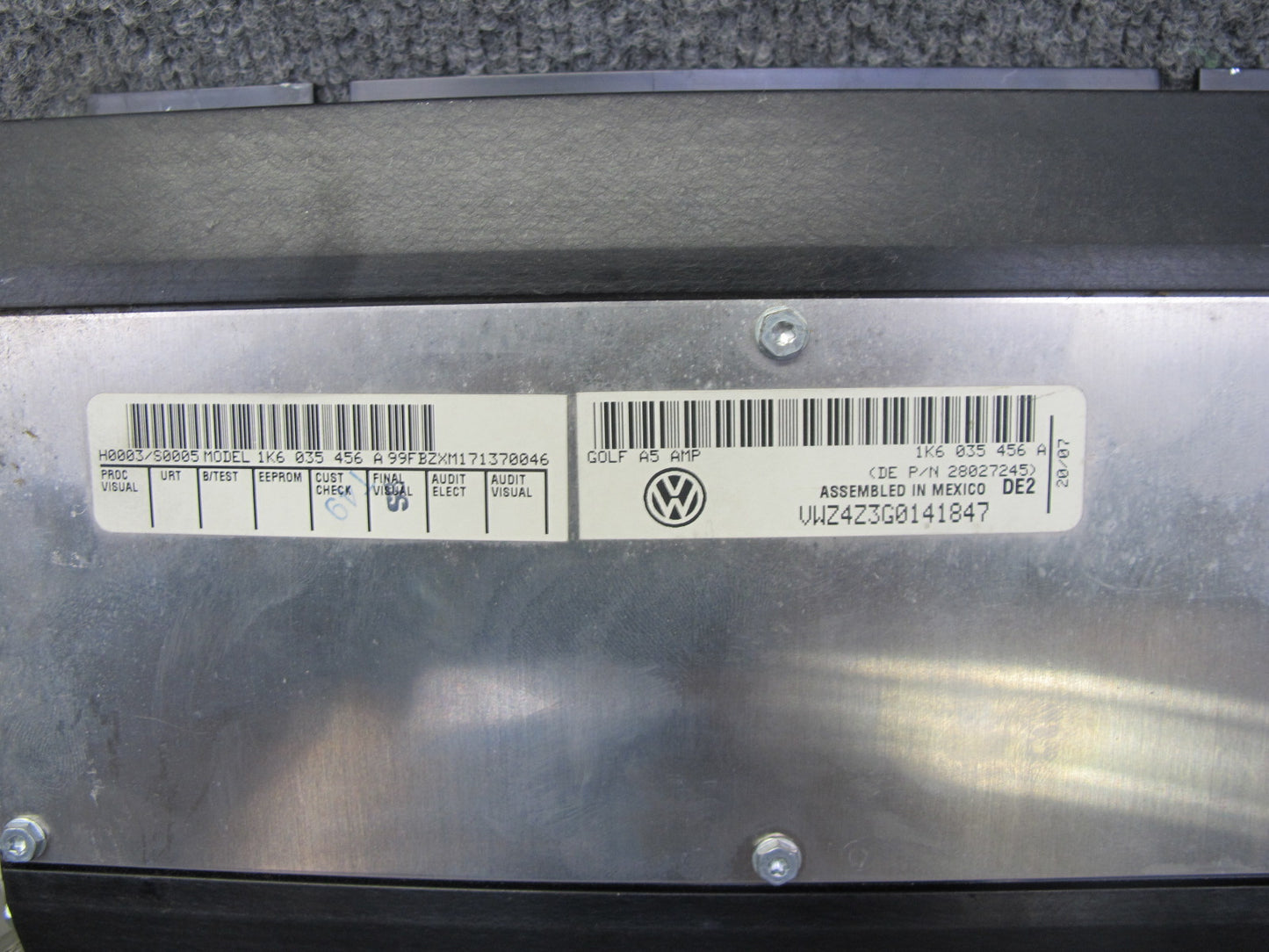 05-10 VW R32 GTI Jetta Rabbit Audio Stereo AMP Amplifier 1K6035456A OEM