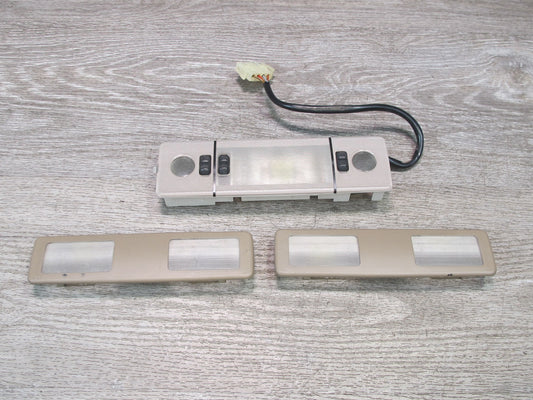 89-95 BMW E34 5-SERIES Front Center Right Left Interior Dome Light Lamp Set OEM