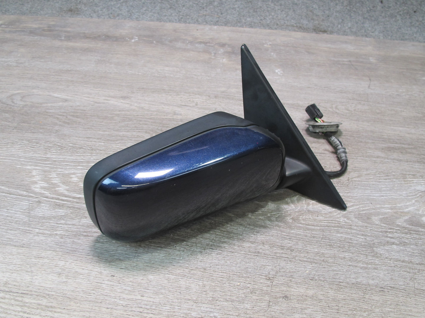 93-95 BMW E34 5-SERIES Right Passenger Door Power Heated Side Mirror Blue OEM