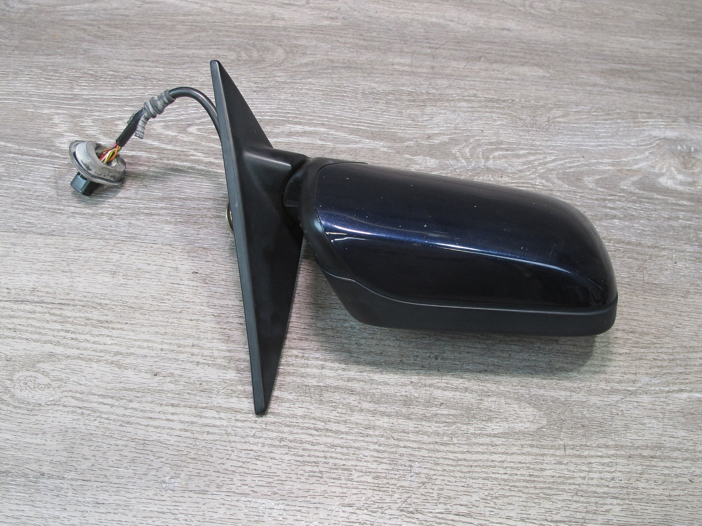 93-95 BMW E34 5-SERIES Right Passenger Door Power Heated Side Mirror Blue OEM