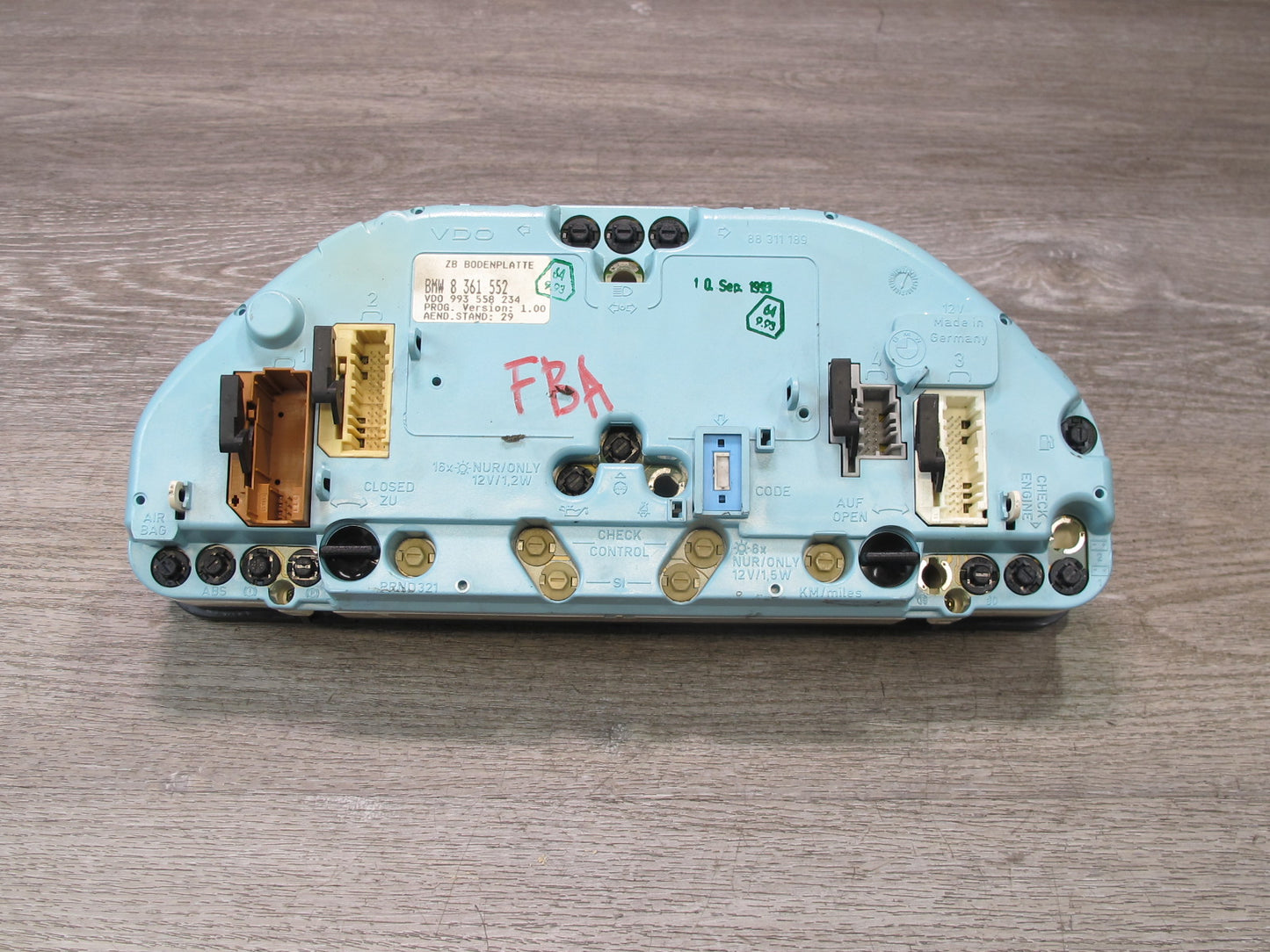 94-95 BMW E34 540i A/T Speedometer Gauge Cluster 8361552 OEM