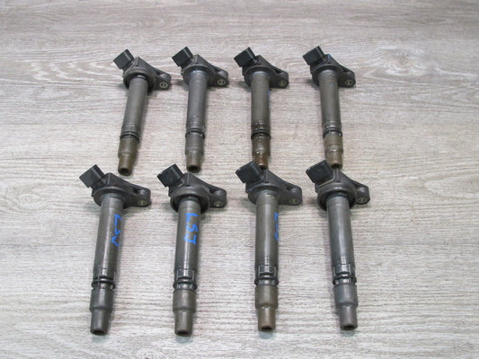 07-17 Lexus UVF46 LS600h LS460 Set of 8 Engine Motor Ignition Coil Denso OEM