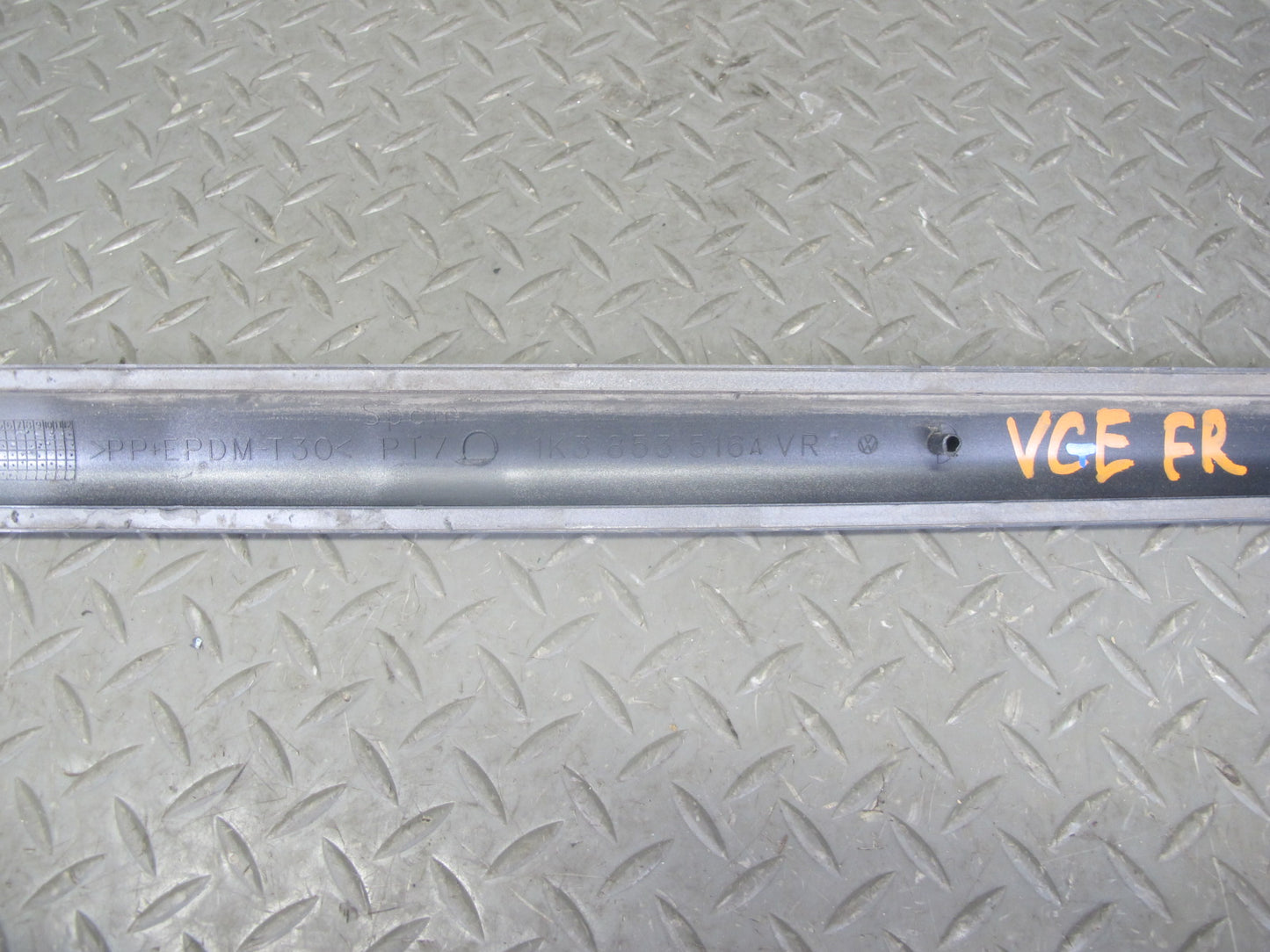 06-09 VW R32 GTI Rabbit 2-DR Set of 4 Door & Quarter Molding Strip Gray OEM