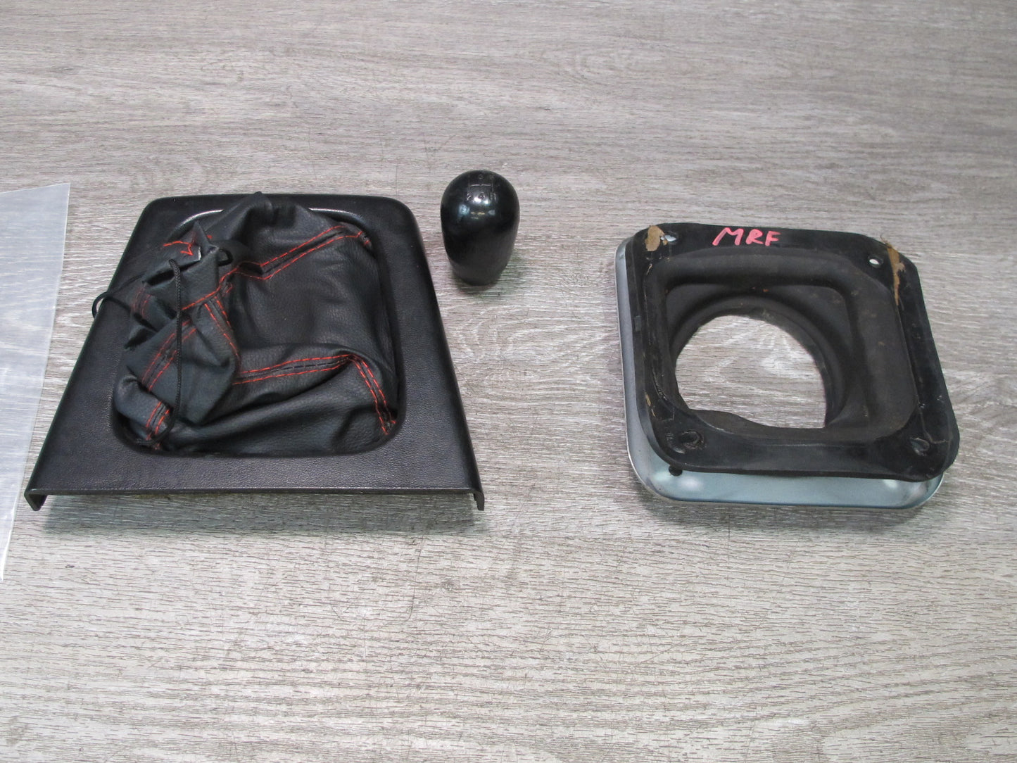 86-88 Mazda RX7 M/T Transmission Shifter Boot Trim Knob Mounting Plate Set OEM