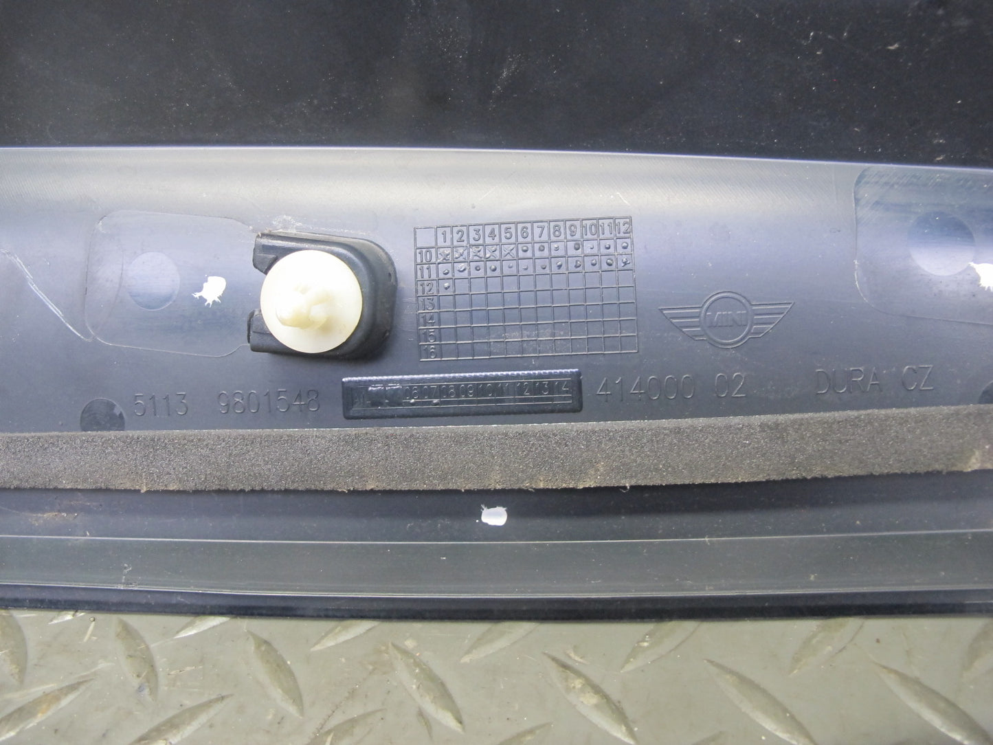 11-16 Mini Cooper R60 Set of 2 Rear Exterior D Pillar Trim Cover Molding OEM