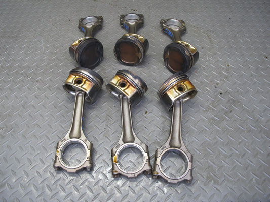 2008 VW Golf R32 MK5 VR6 3.2L Set of 6 Engine Piston Connecting Rod OEM