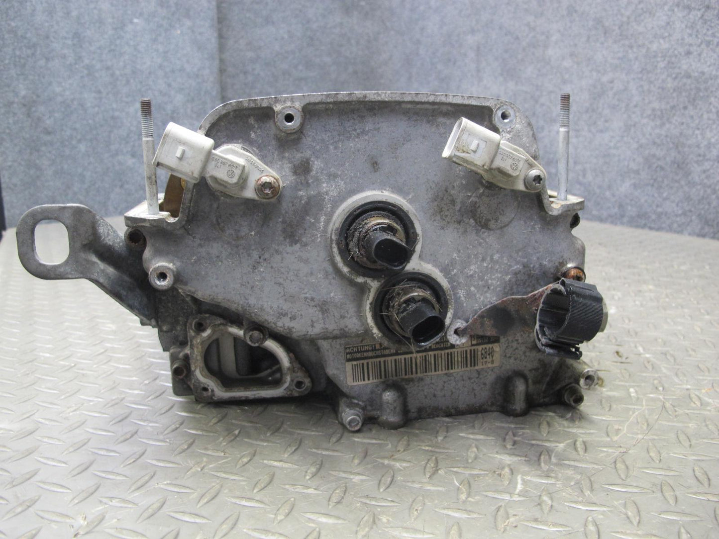2008 VW Golf R32 VR6 3.2L Cbra Engine Cylinder Head w Camshafts & Timing Cover