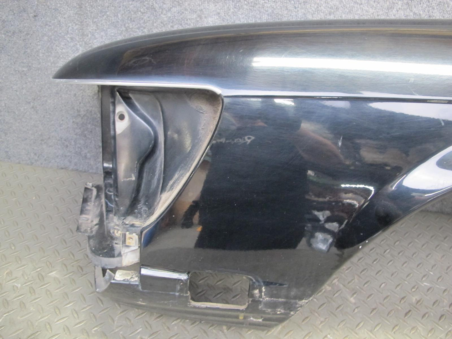 73-89 Mercedes R107 Front Left Fender Shell Cover Panel Black OEM