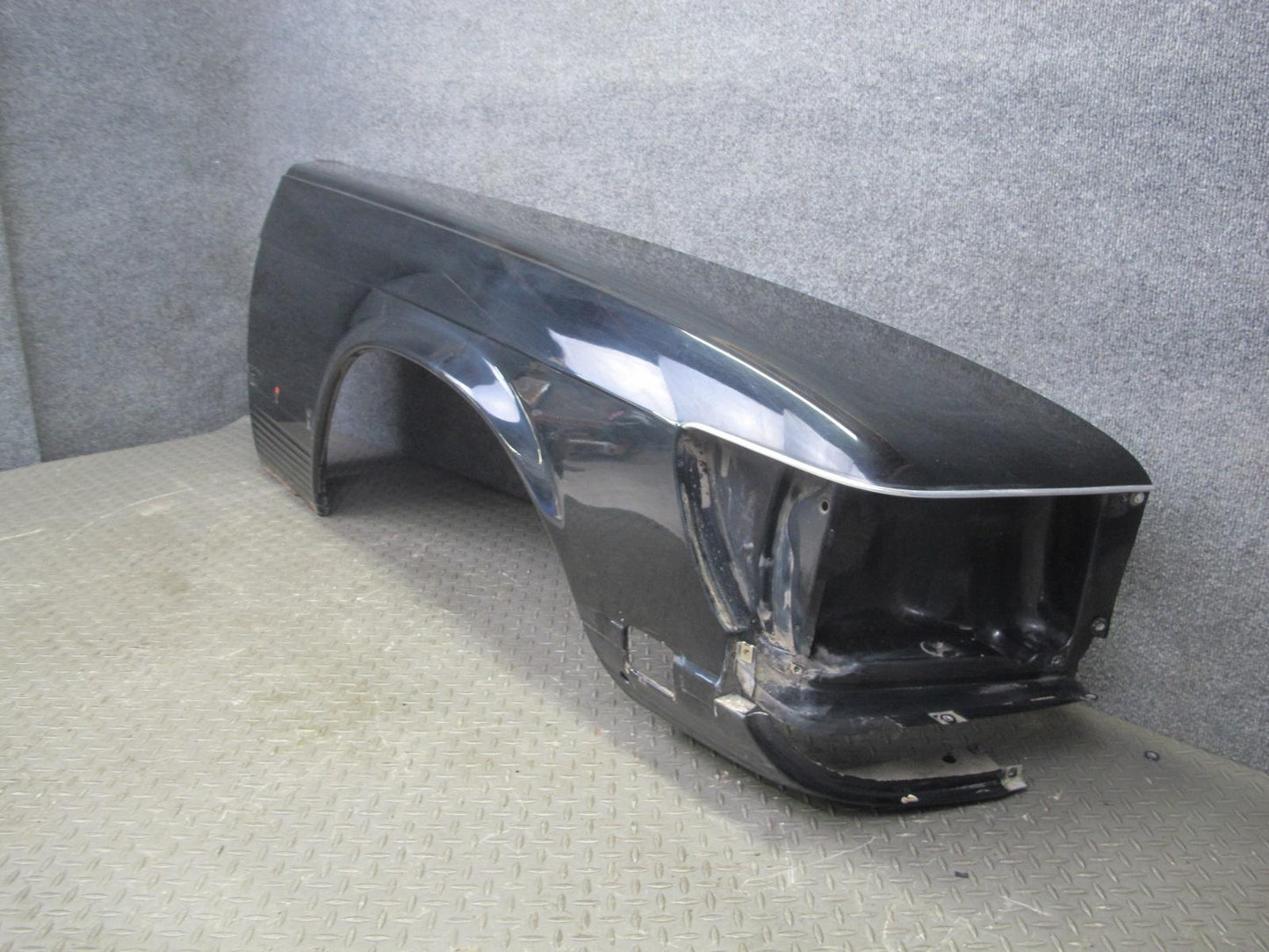 73-89 Mercedes R107 Front Right Fender Shell Cover Panel Black OEM