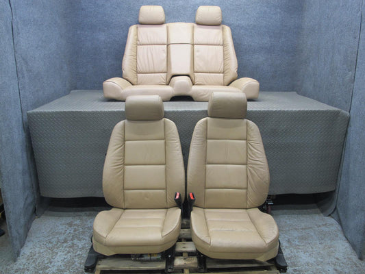94-99 BMW E36 3-SERIES Convertible Front & Rear Leather Seat Set Sand-beige OEM