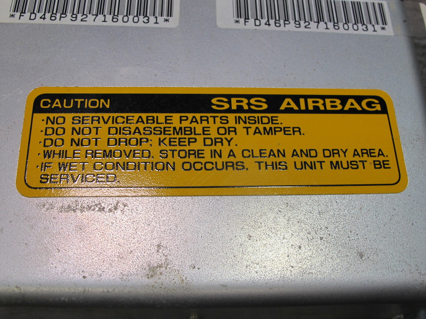 1993 NISSAN 300ZX Z32 SRS AIRBAG CONTROL MODULE UNIT 2855546P00 OEM