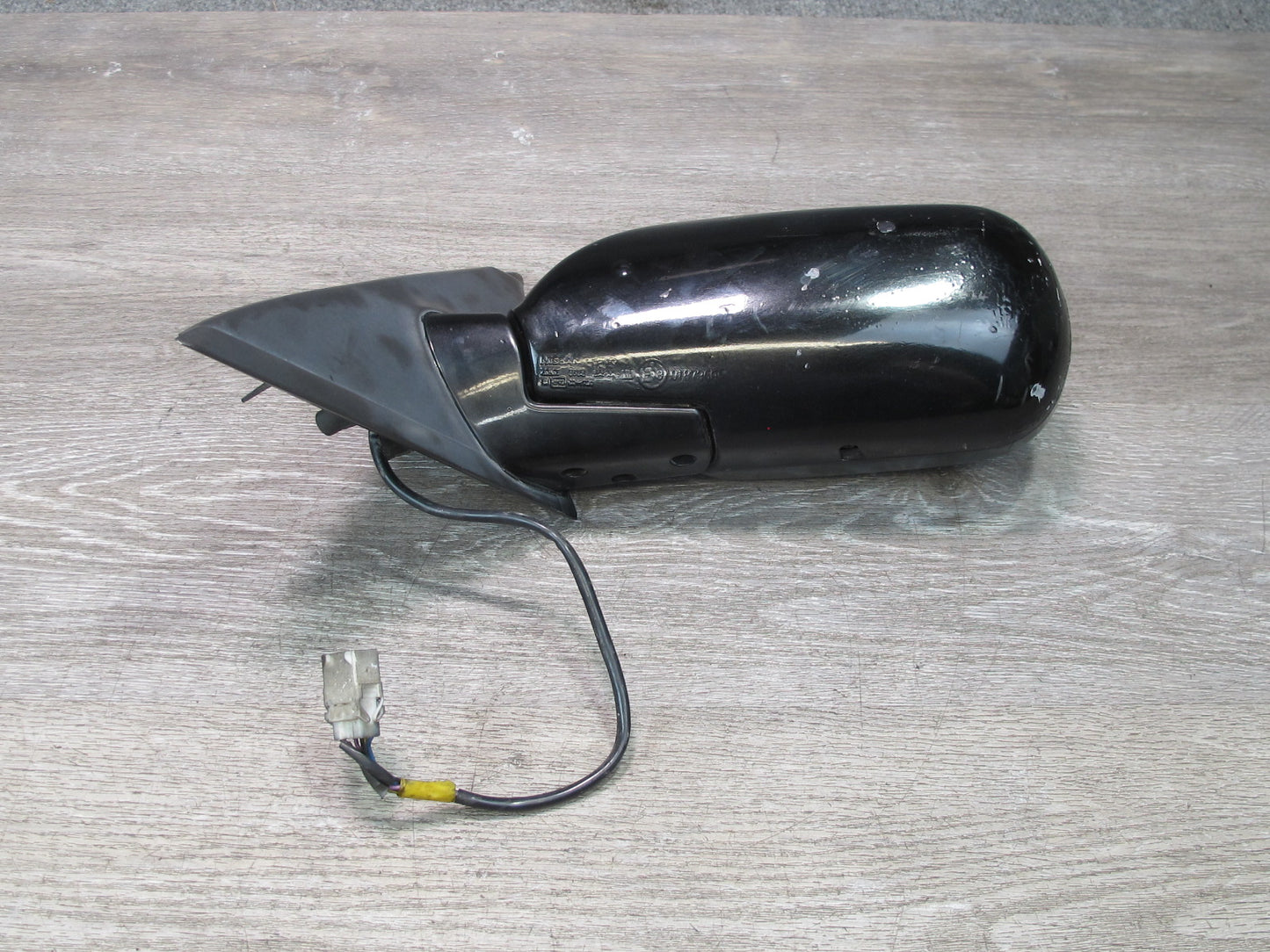93-96 Nissan 300ZX Z32 Convertible Left Side View Heated Power Mirror Black OEM