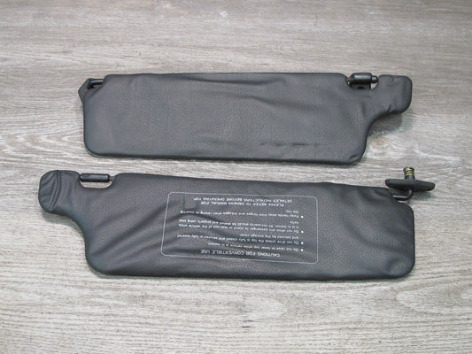 1993 Nissan Z32 300ZX Convert Set of 2 Front Left & Right Sun Visor Black OEM