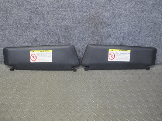 96-99 BMW E36 Convertible Set of 2 Front Left & Right Sun Visor Black OEM