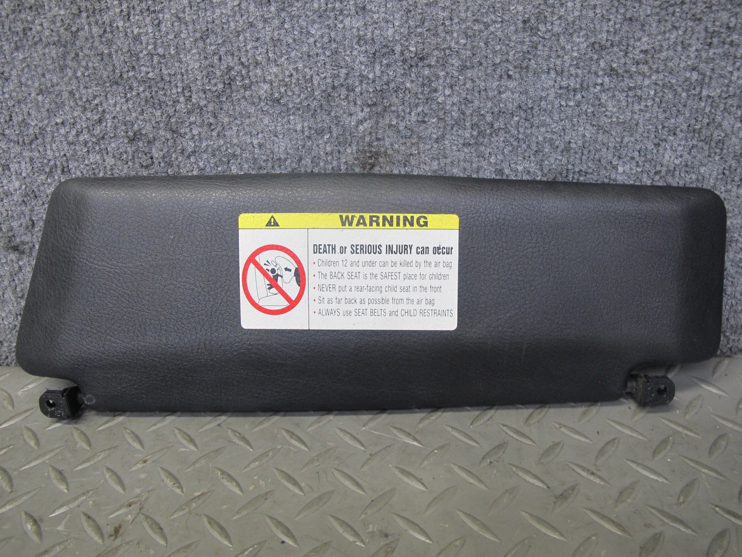 96-99 BMW E36 Convertible Set of 2 Front Left & Right Sun Visor Black OEM