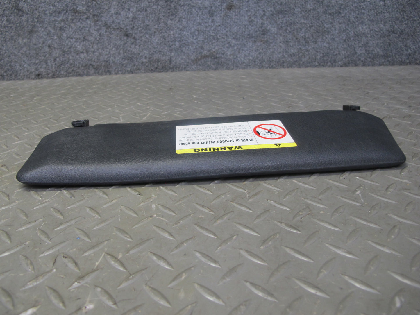 96-99 BMW E36 Convertible Set of 2 Front Left & Right Sun Visor Black OEM