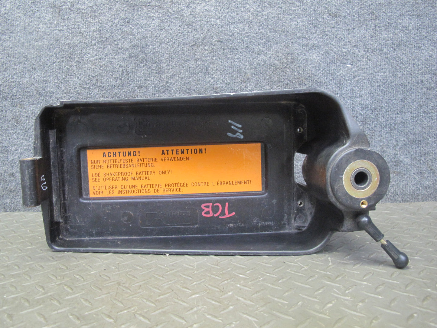 94-99 BMW E36 Convertible Battery Tray Vibration Absorber Bracket w Mount OEM