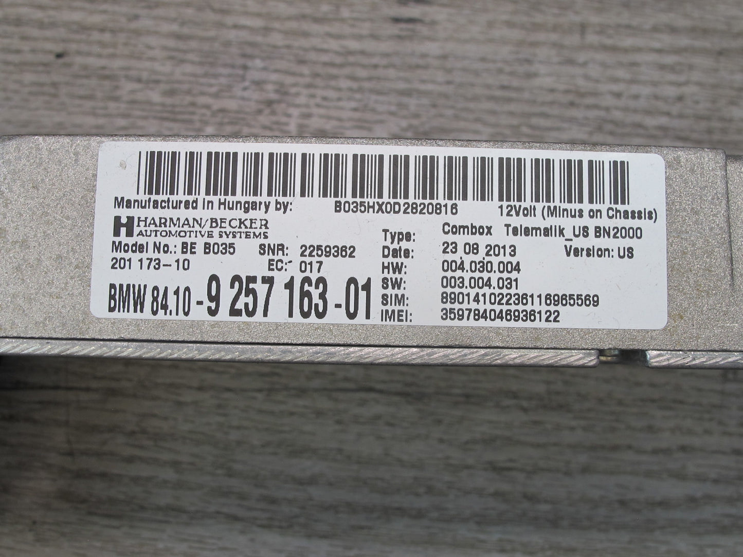 2008-2014 BMW E71 E72 X6 Bluetooth Telematics Communication Control Module