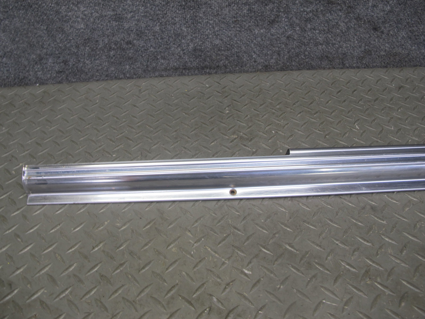73-89 Mercedes R107 Set of 2 Left & Right Door Scuff Sill Plate Trim Chrome OEM