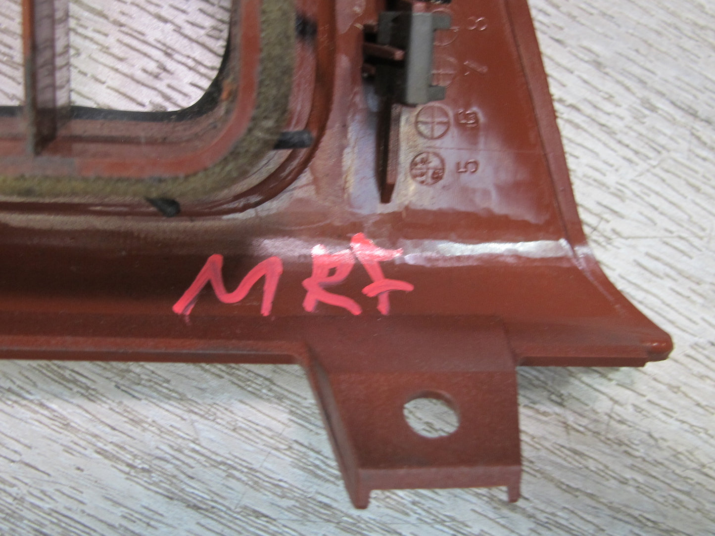 86-91 Mazda RX7 FC3S Set of 2 Dash Left & Right Side Trim Air Vent RED OEM