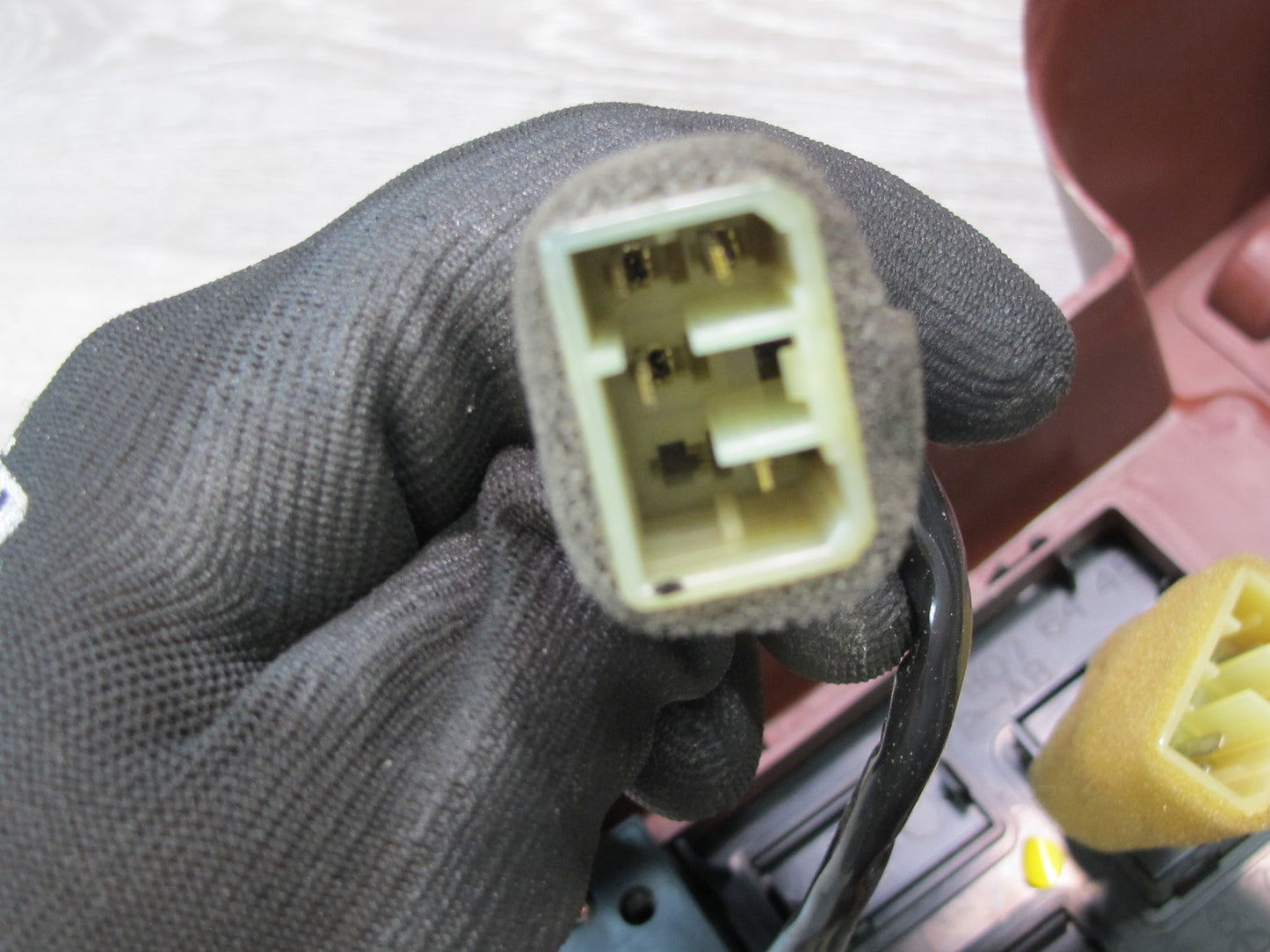 86-88 Mazda RX7 FC3S Center Console Trim Panel RED w Armrest & AAS Switch OEM